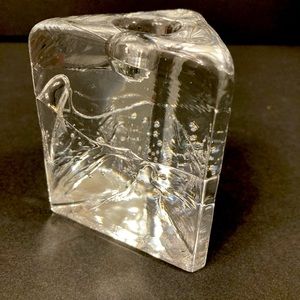 Timo Sarpaneva Arkipelago Vintage for Iittala MCM Art Glass Candle Holder